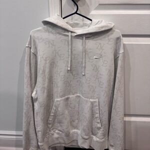 Nike Men's Light Gray Hoodie Sweater